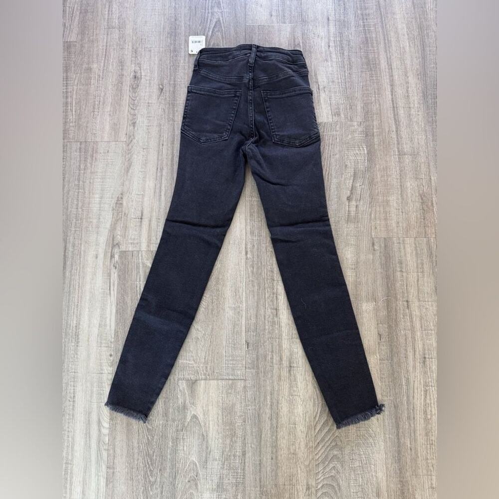 Free People We The Free Black High Rise Skinny Jeans NWT 25 - Picture 3 of 3